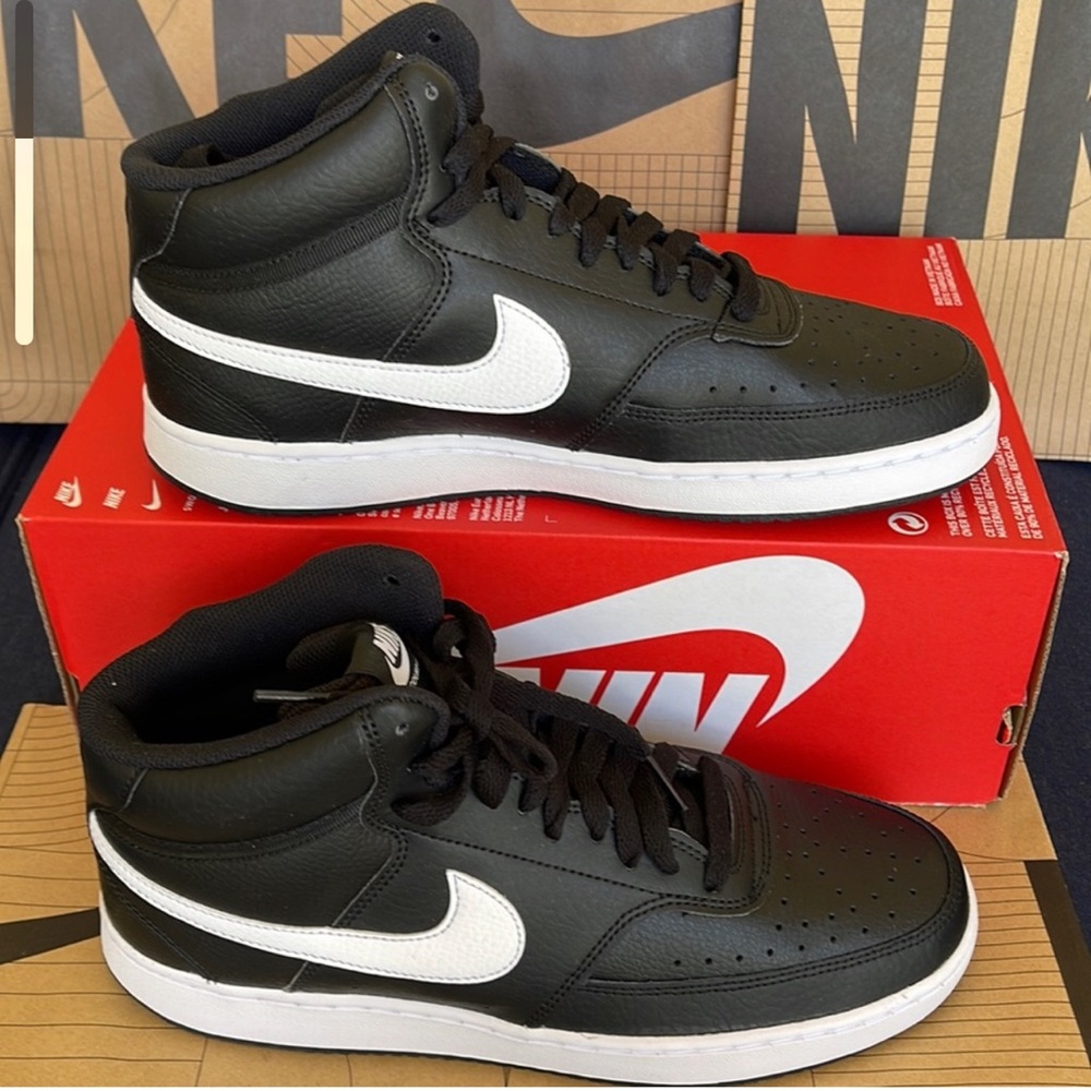 Nike Court Vision Mid Black/White Womens
